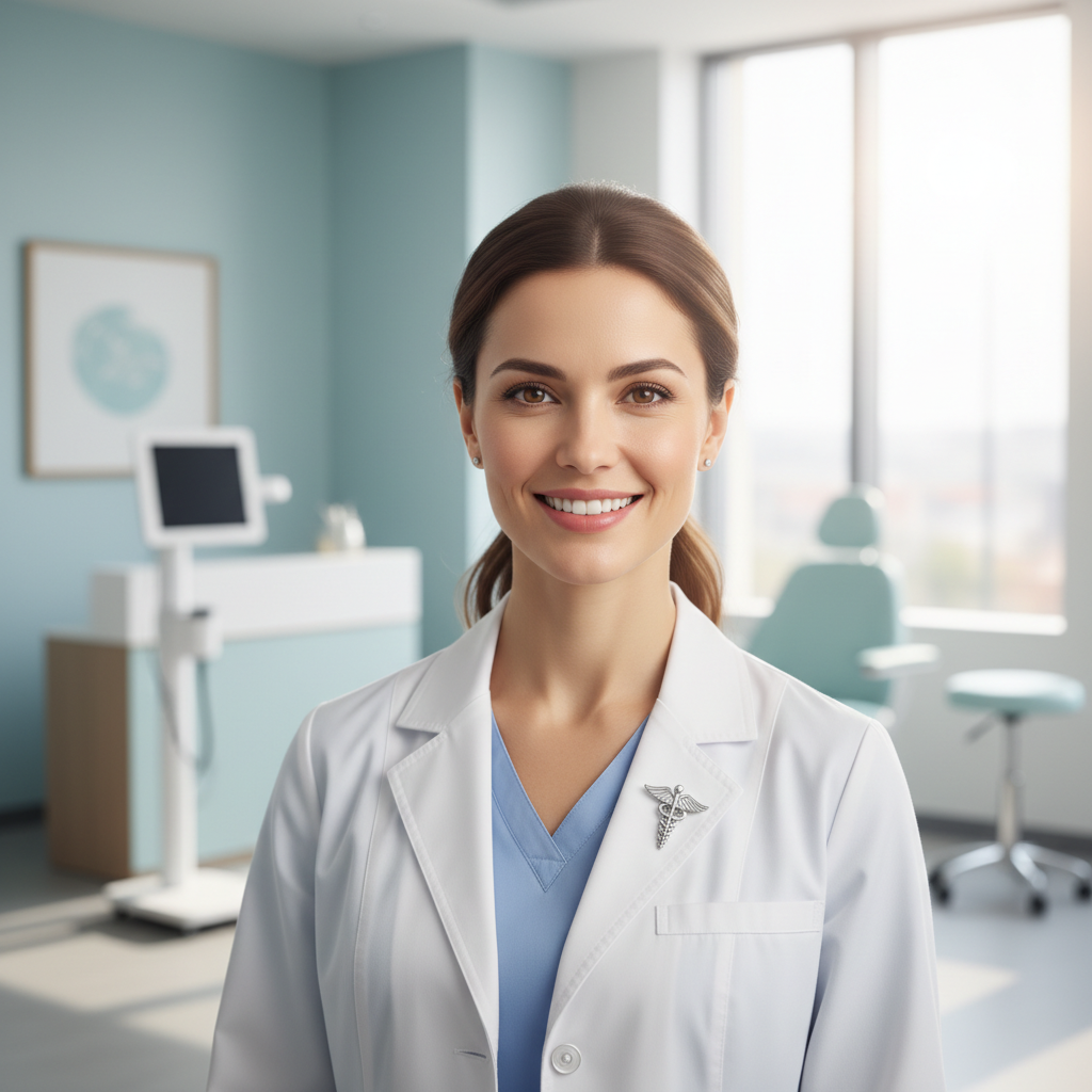 Professional doctor in white coat ready to join TelemedMaroc platform
